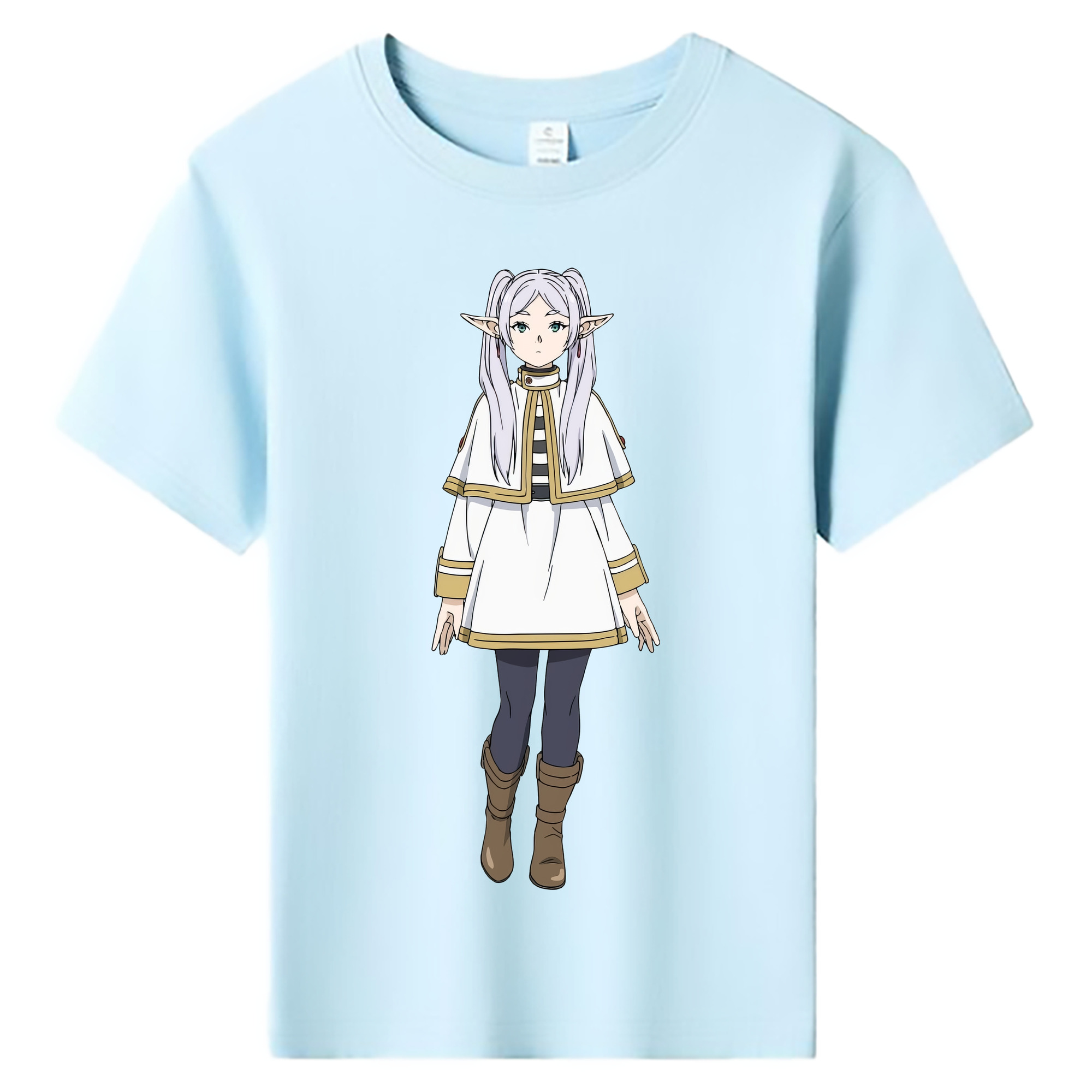 （画像用） 葬送のフリーレン Frieren 綿100％キッズTシャツ（フロントプリント）